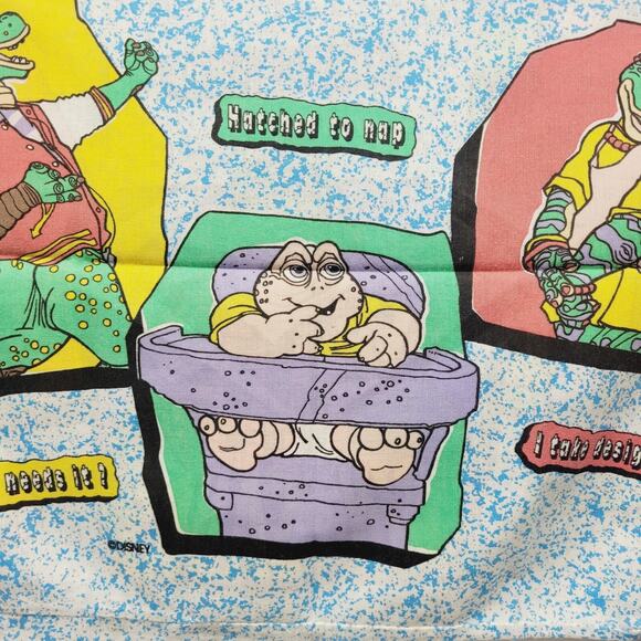 Disney Dinosaurs TV Show Vintage Pillow Case 18" x 29" Jim Henson - Picture 7 of 11